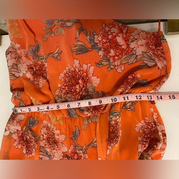 orange floral maxi dress - Picture 6 of 7
